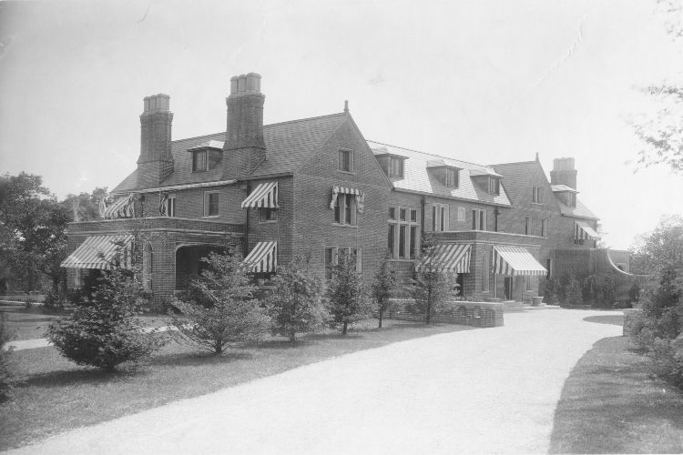Historical photo of the Shields Residence in the 1920s