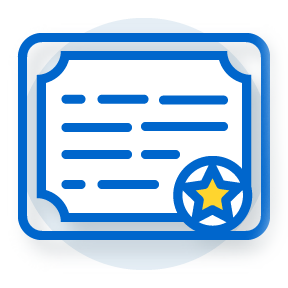 illustration of a certificate with a star on it