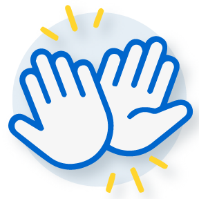 illustration of hands giving high five
