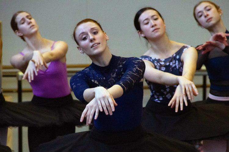 Lohman in rehearsal with Kansas City Ballet
