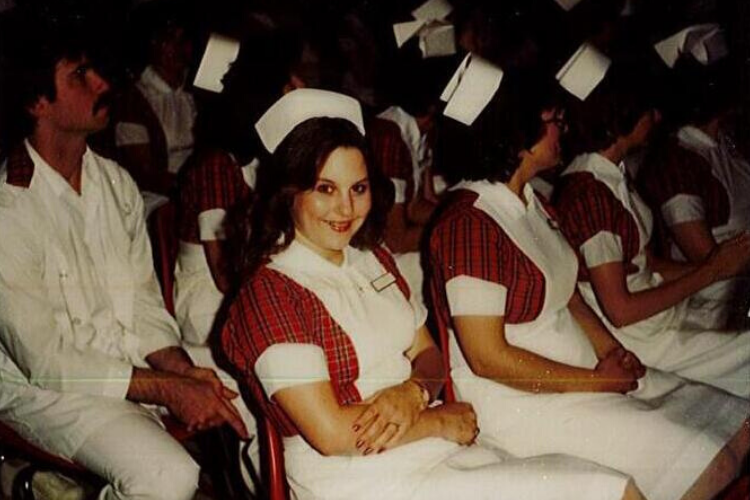 Theresa Maxwell early in her nursing career.