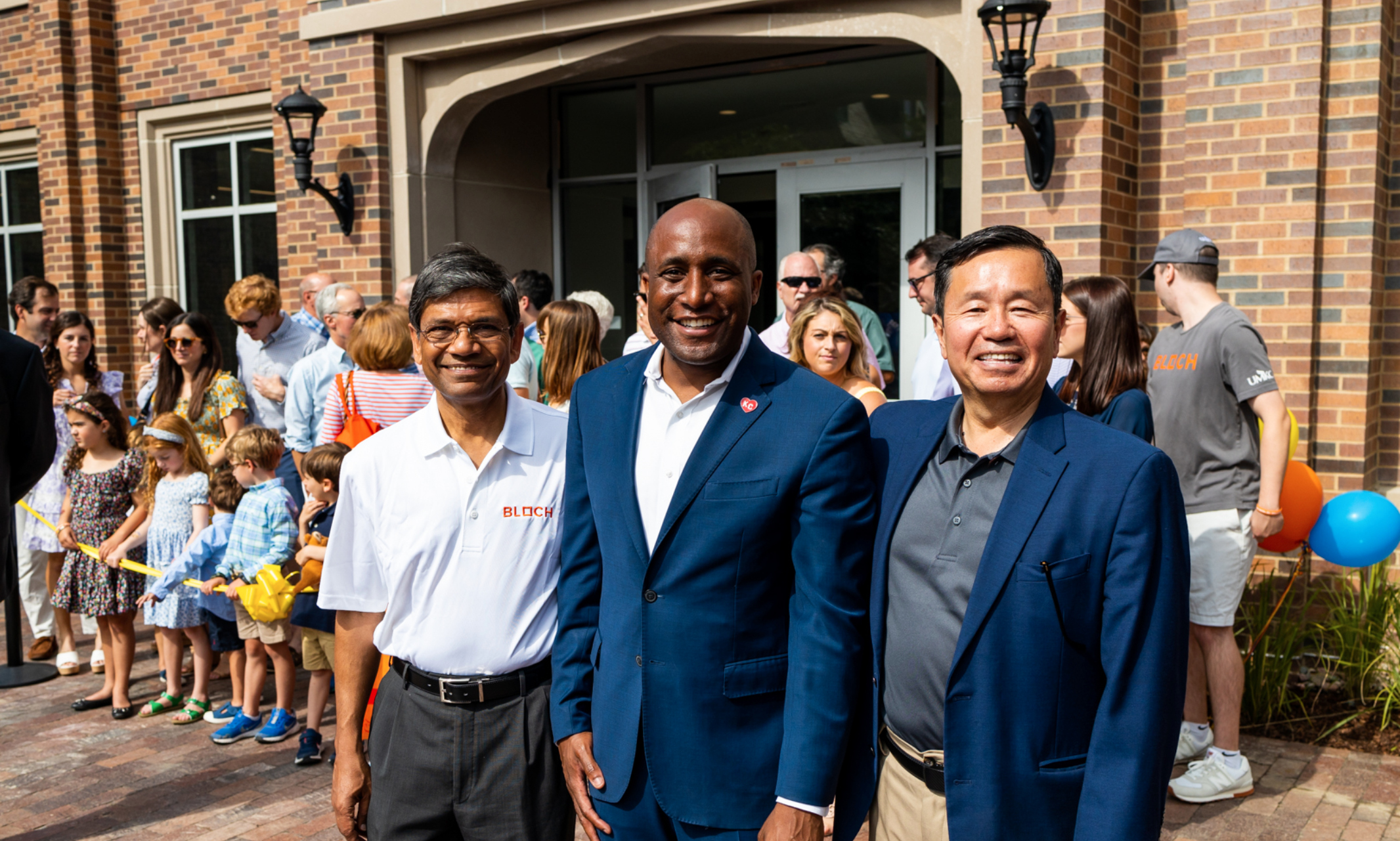 Chancellor Mauli Agrawal, Mayor Quinton Lucas and UM System President Mun Choi at the 100 years of Henry celebration