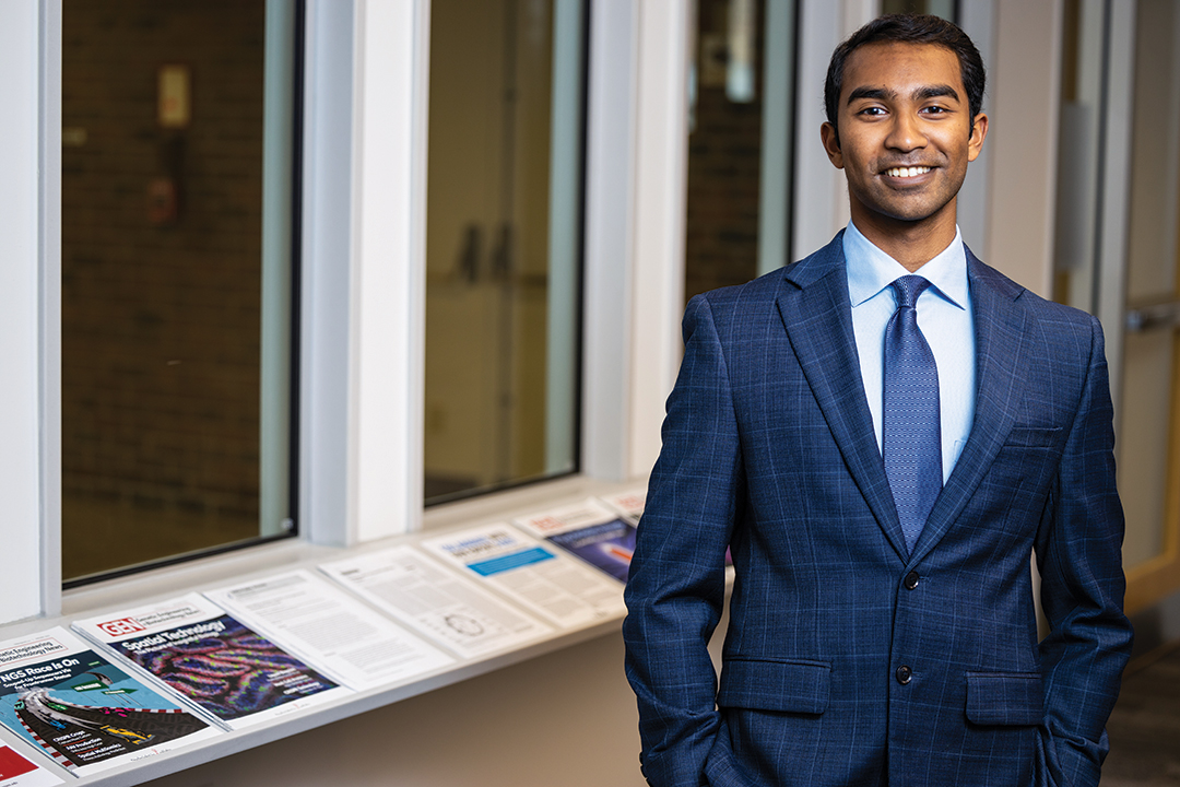 Medical student Matthew William poses