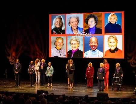 Starr Women's Hall of Fame 2023 inductees on stage